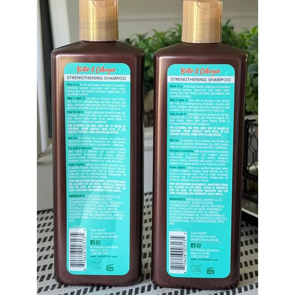Every Strand Biotin Collagen Rosemary Mint Shampoo 13.5oz 2-Pack